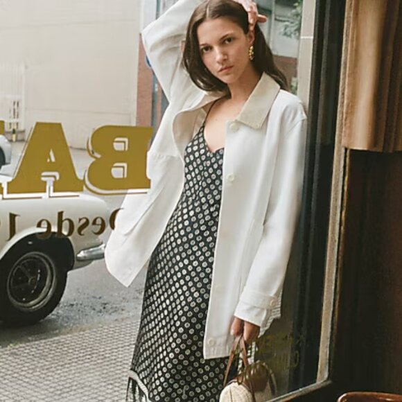 J Crew Barn Jacket™ in canvas Ivory, size small  (oversized! could fit M too) - Picture 6 of 7